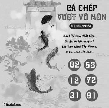 CÁ CHÉP VƯỢT VŨ MÔN 31/03/2024