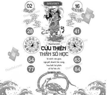 CỬU THIÊN THẦN SỐ HỌC 31/03/2024