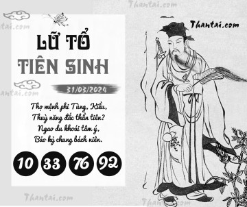 LỮ TỔ TIÊN SINH 31/03/2024