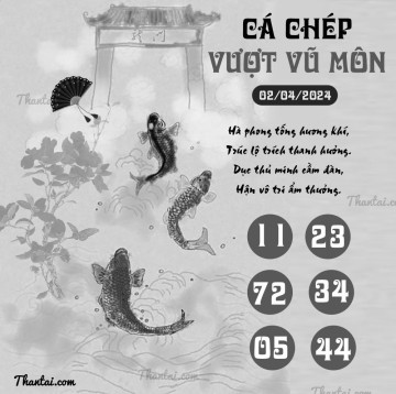 CÁ CHÉP VƯỢT VŨ MÔN 02/04/2024