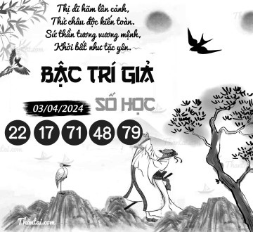 BẬC TRÍ GIẢ SỐ HỌC 03/04/2024