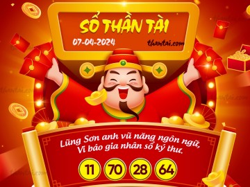 SỔ THẦN TÀI 07/04/2024