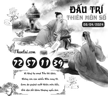 ĐẤU TRÍ THIÊN MÔN SỐ 08/04/2024