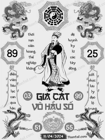 GIA CÁT VÕ HẦU SỐ 11/04/2024