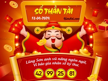 SỔ THẦN TÀI 13/04/2024