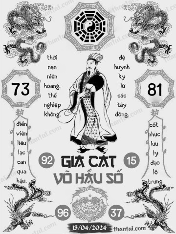 GIA CÁT VÕ HẦU SỐ 13/04/2024