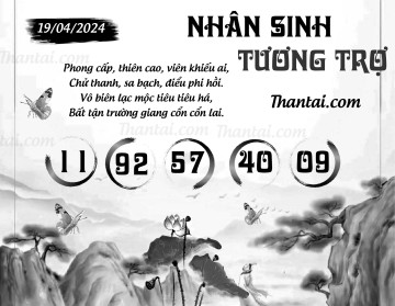 NHÂN SINH TƯƠNG TRỢ 19/04/2024