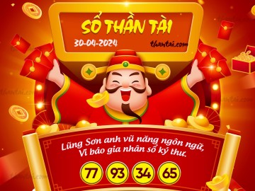 SỔ THẦN TÀI 30/04/2024