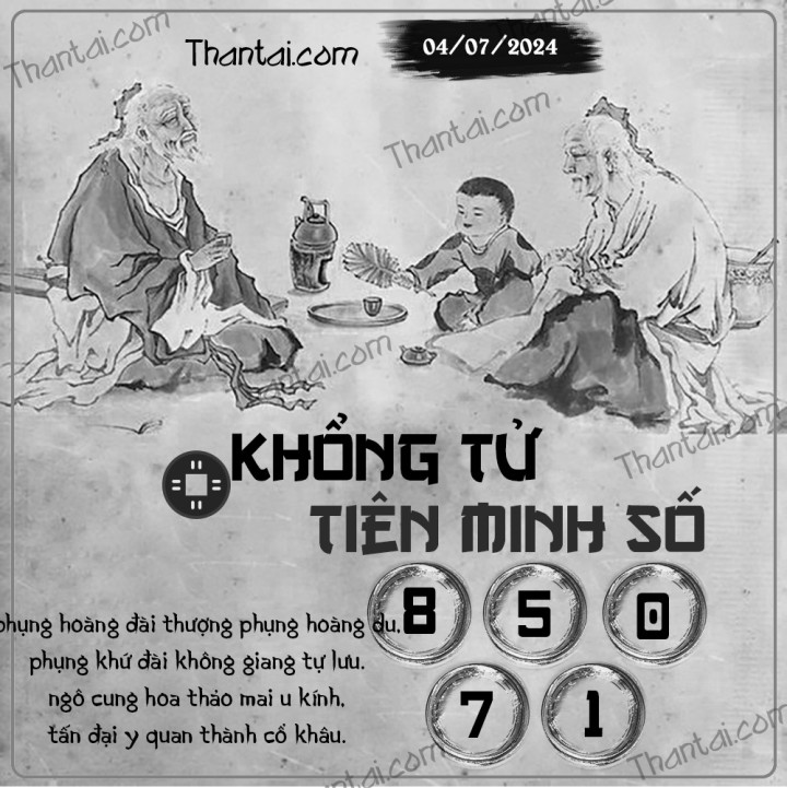 KHỔNG TỬ TIÊN MINH SỐ 19/06/2024