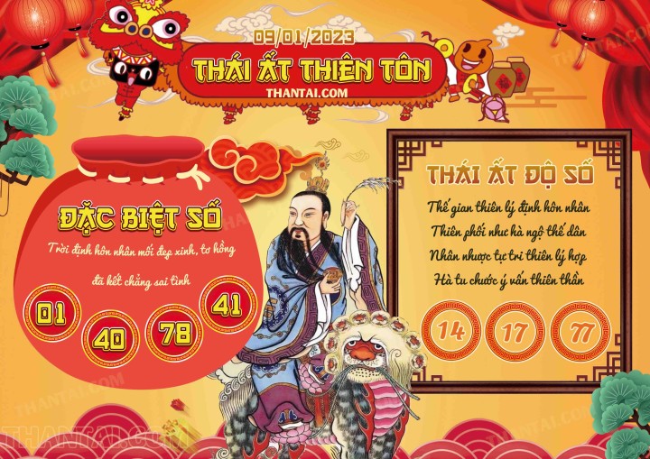 Thái Ất Thiên Tôn 01/01/2023