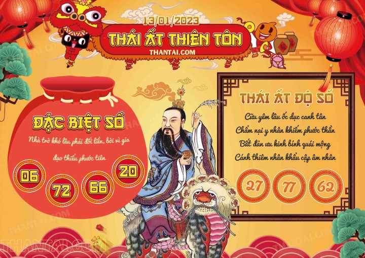 Thái Ất Thiên Tôn 01/01/2023