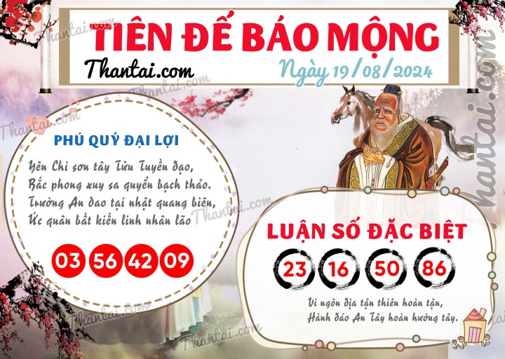 Tiên Đế Báo Mộng 04/08/2024