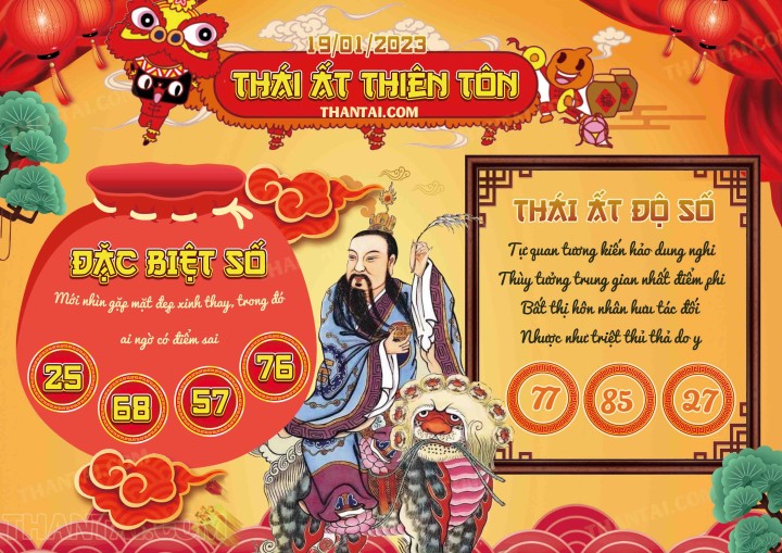 Thái Ất Thiên Tôn 04/01/2023