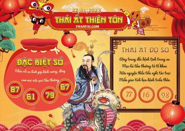 Thái Ất Thiên Tôn 22/01/2023