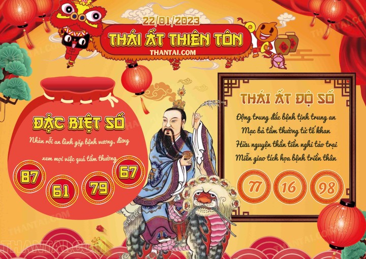 Thái Ất Thiên Tôn 07/01/2023