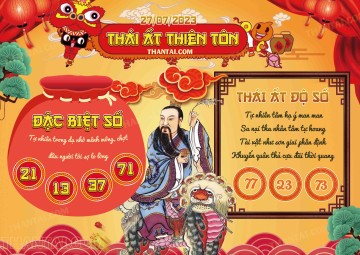 Thái Ất Thiên Tôn 27/07/2023