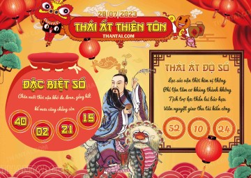 Thái Ất Thiên Tôn 28/07/2023