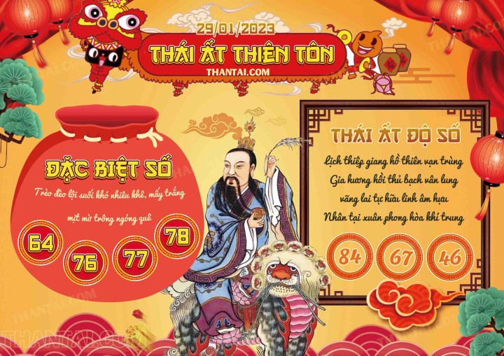 Thái Ất Thiên Tôn 14/01/2023