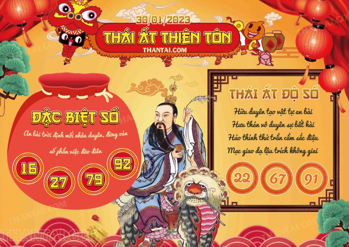 Thái Ất Thiên Tôn 15/01/2023
