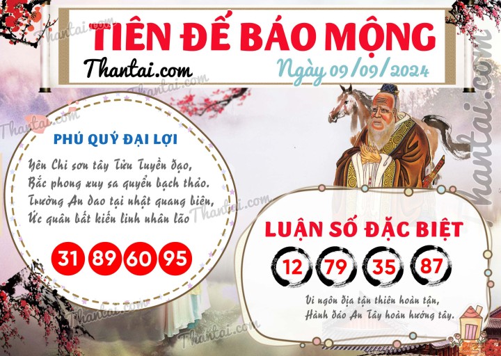 Tiên Đế Báo Mộng 25/08/2024