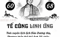 Hình ảnh kho tàng TẾ CÔNG LINH ỨNG dự đoán XSMB ngày 19/09/2024