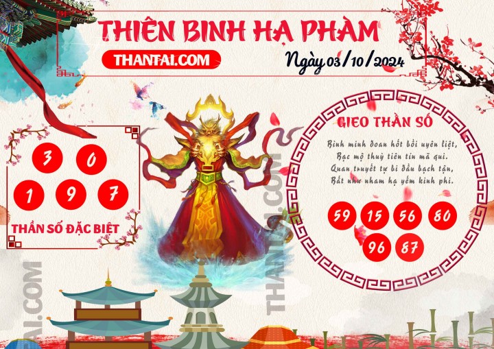 thần tài đề xuất lô xiên XSMB Thiên Binh Hạ Phàm