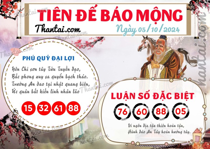 Tiên Đế Báo Mộng 20/09/2024
