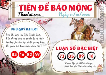 Tiên Đế Báo Mộng 11/10/2024