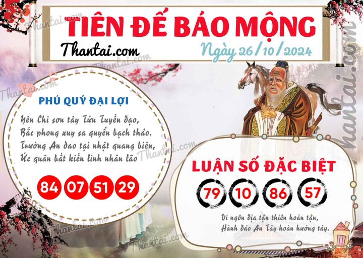 Tiên Đế Báo Mộng 11/10/2024