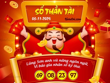SỔ THẦN TÀI 03/11/2024