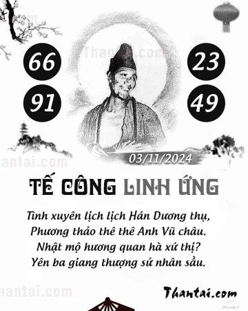 TẾ CÔNG LINH ỨNG 03/11/2024