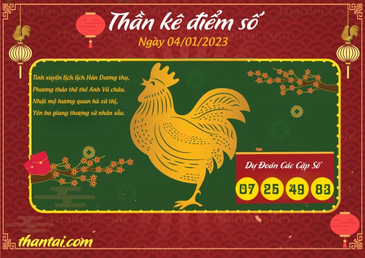Thần Kê Điểm Số 01/01/2023