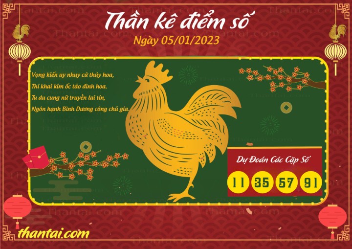 Thần Kê Điểm Số 01/01/2023