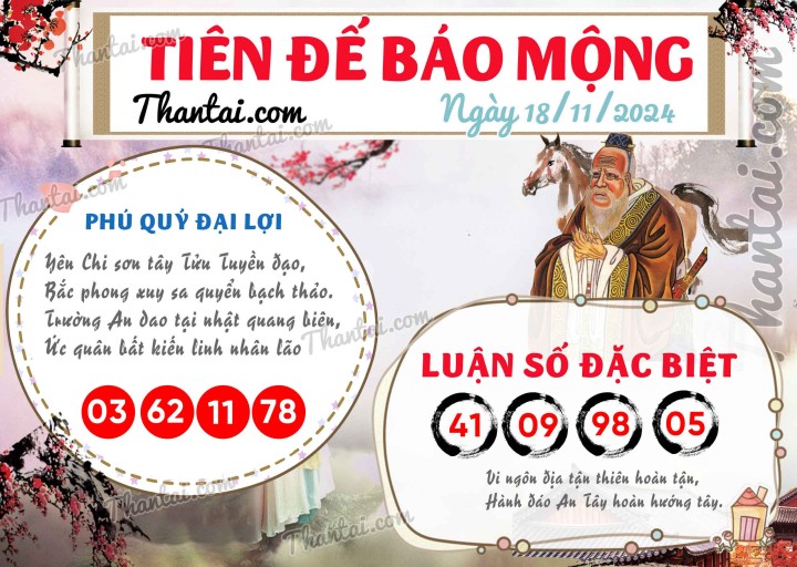 Tiên Đế Báo Mộng 03/11/2024