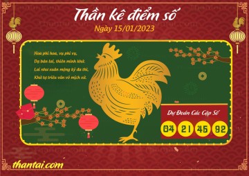 Thần Kê Điểm Số 15/01/2023