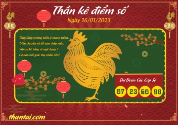 Thần Kê Điểm Số 16/01/2023