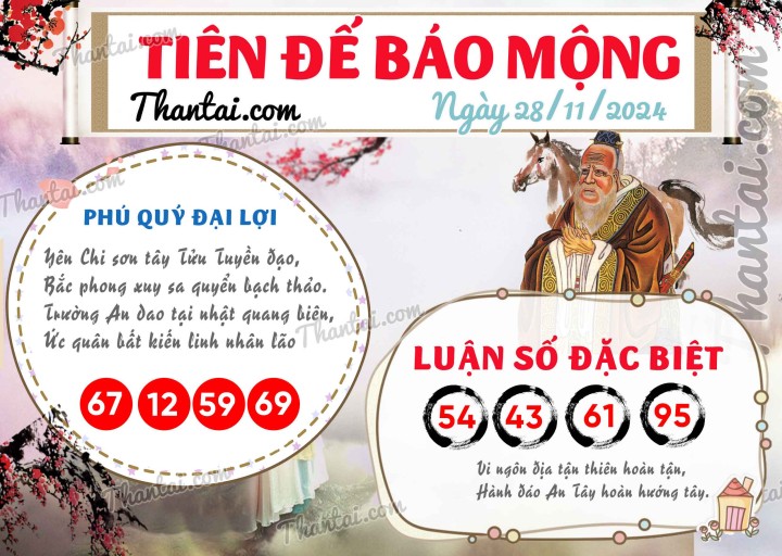 Tiên Đế Báo Mộng 13/11/2024