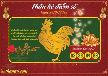 Thần Kê Điểm Số 26/07/2023