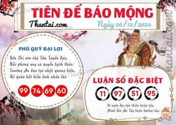 Tiên Đế Báo Mộng 06/12/2024