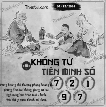 KHỔNG TỬ TIÊN MINH SỐ 07/12/2024