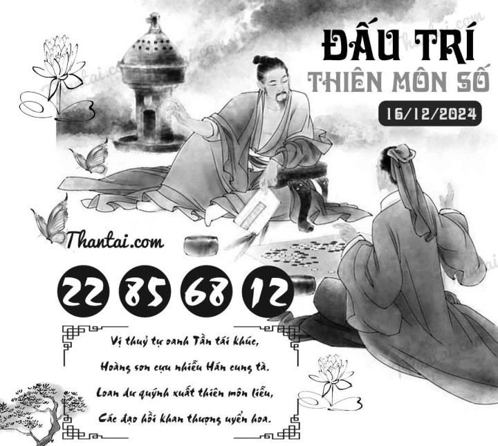 ĐẤU TRÍ THIÊN MÔN SỐ 01/12/2024