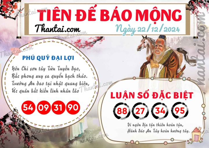 Tiên Đế Báo Mộng 07/12/2024
