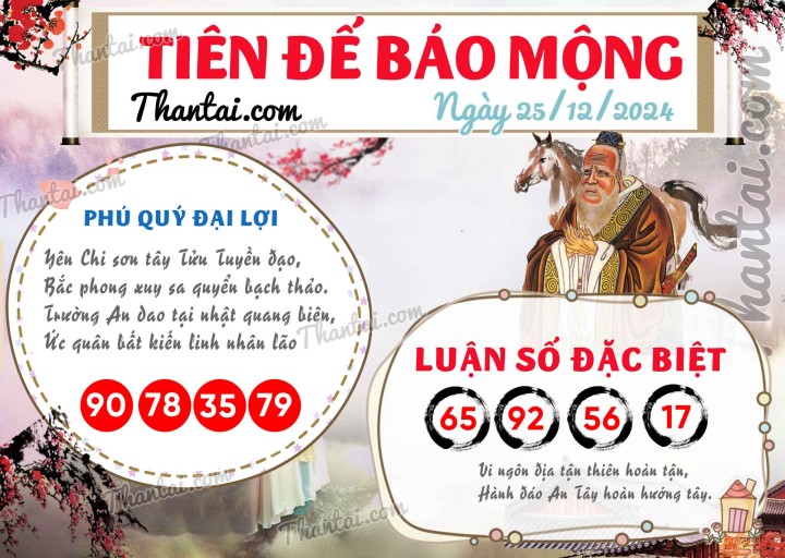 Tiên Đế Báo Mộng 10/12/2024