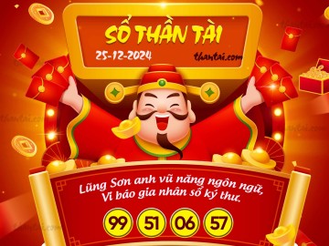SỔ THẦN TÀI 25/12/2024