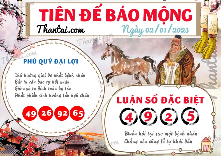 Tiên Đế Báo Mộng 01/01/2023