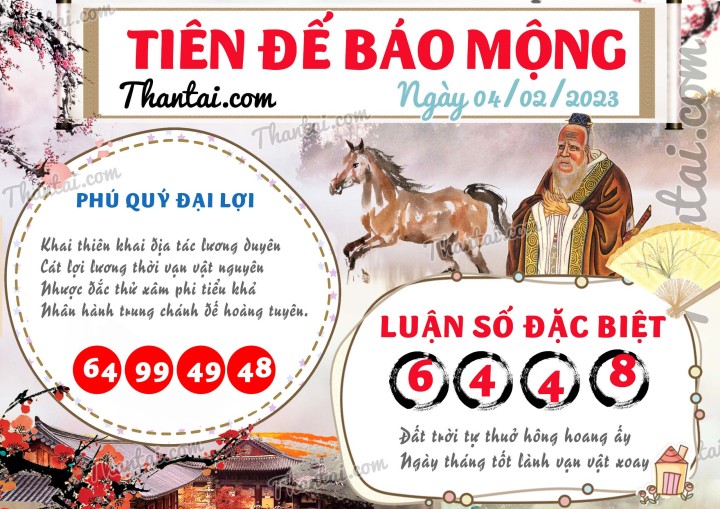 Tiên Đế Báo Mộng 20/01/2023