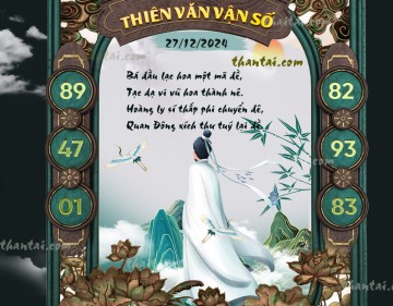 THIÊN VĂN VẬN SỐ 27/12/2024