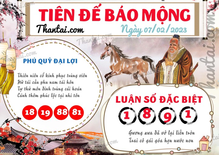 Tiên Đế Báo Mộng 23/01/2023