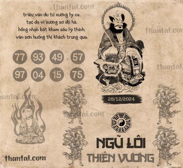 NGŨ LÔI THIÊN VƯƠNG 28/12/2024