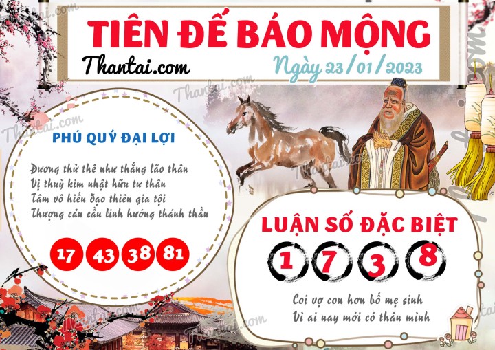 Tiên Đế Báo Mộng 08/01/2023